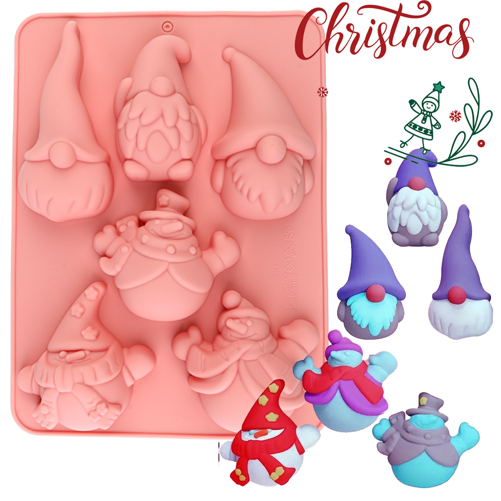 Diy Electronics Components - 6-Cavity Christmas Gnome Cake Chocolate Silicone
