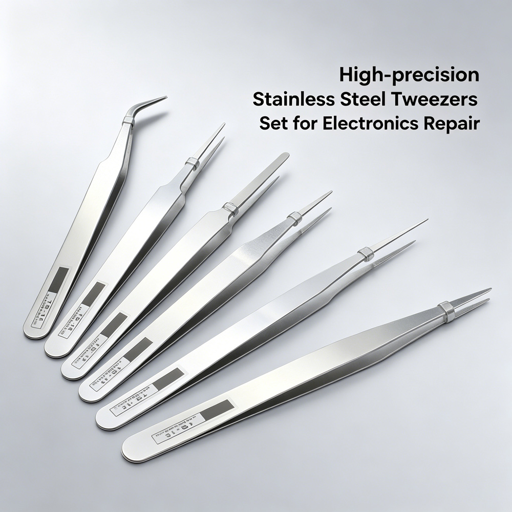 Useful Diy Electronics - Multi-purpose Precision Tweezers 6Pcs Anti-static Stainless