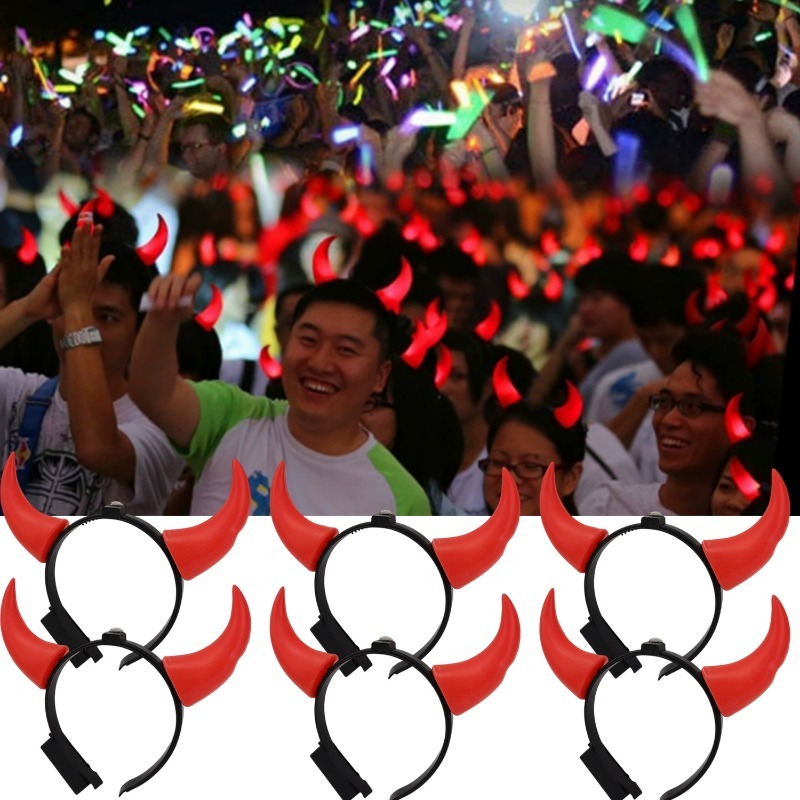 LED Devil Horns Headband Light - đánh giá và giá Diy Halloween Electronics