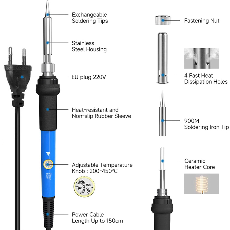 Adjustable Temp 220V 60W Elect - đánh giá và giá Useful Diy Electronics