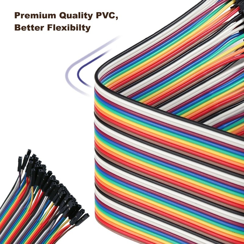 40Pin Dupont Cable Ribbon Jump - đánh giá và giá Diy Electronics Breadboard