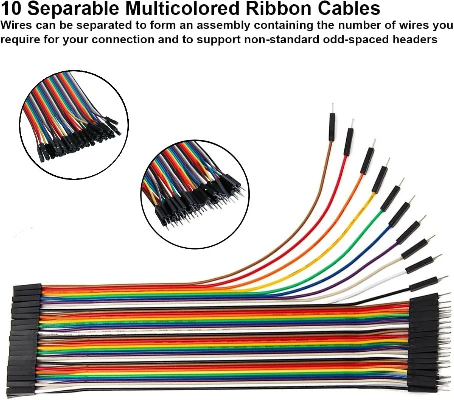 40Pin Dupont Cable Ribbon Jump - đánh giá và giá Diy Electronics Breadboard