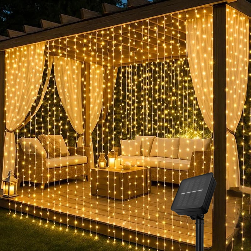 Outdoor Solar Curtain Light 3x - đánh giá và giá Diy Halloween Electronics