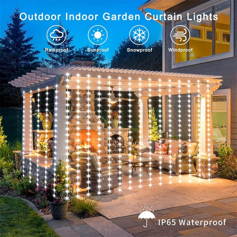Outdoor Solar Curtain Light 3x - đánh giá và giá Diy Halloween Electronics
