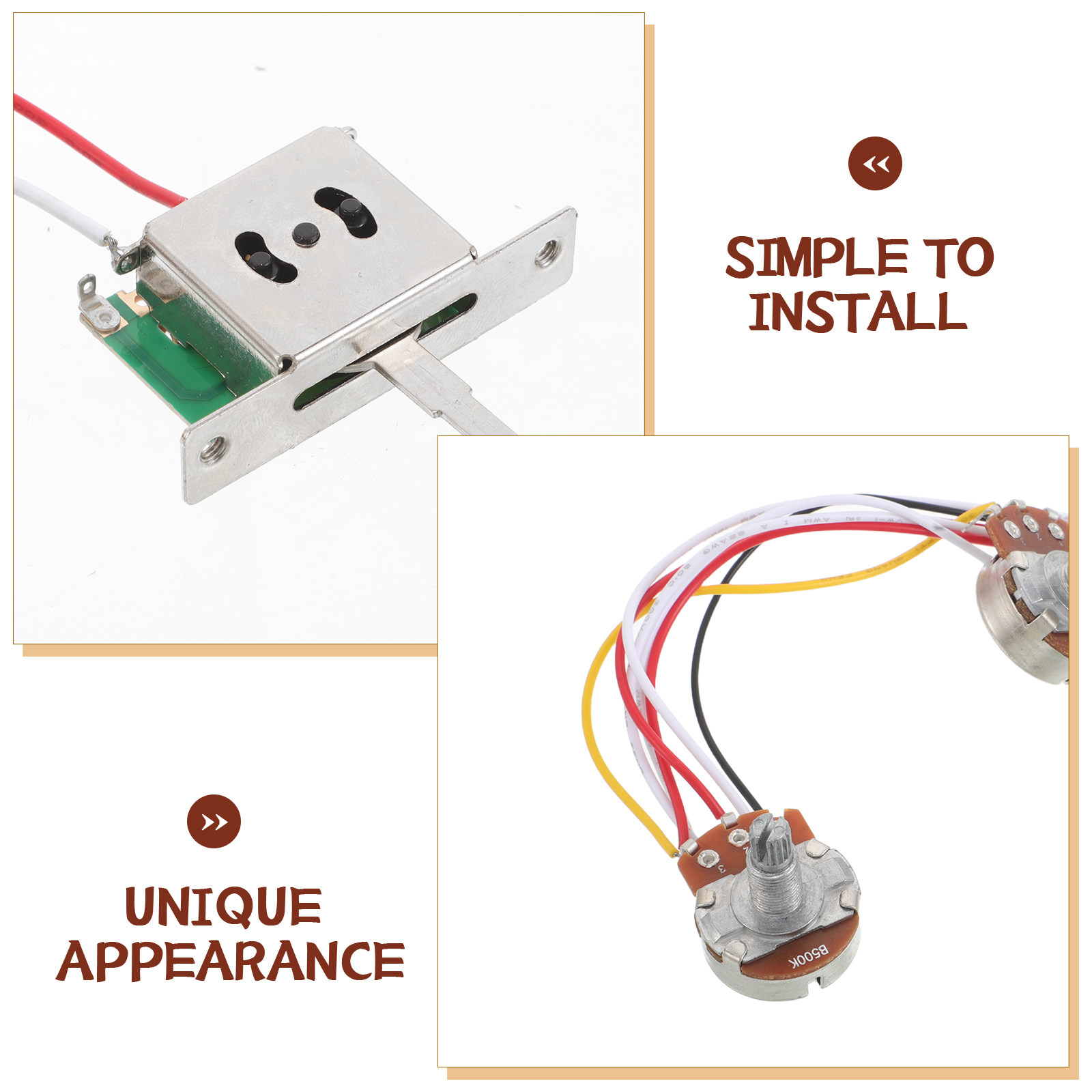 1Set Guitar Wiring Harness Kit - đánh giá và giá Diy Guitar Electronics Kit