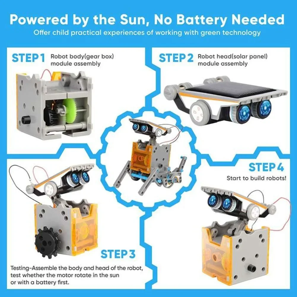 13 in 1 Solar Powered Robot Sc - đánh giá và giá Useful Diy Electronics