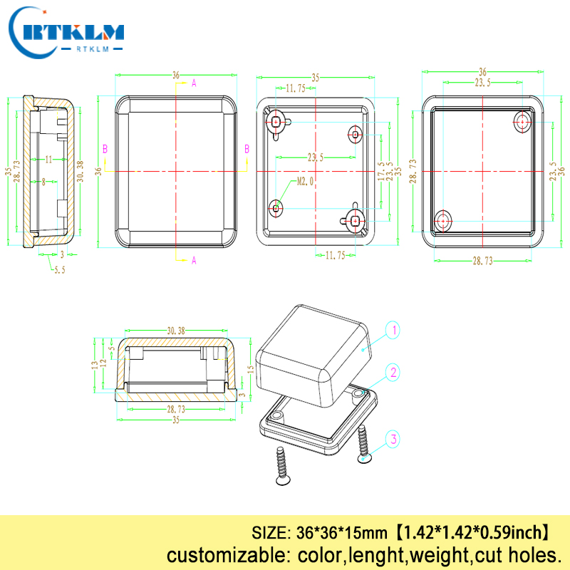 Nhựa Nhỏ Dự Án Ốp Lưng Tự Làm  - đánh giá và giá Diy Enclosure For Electronics